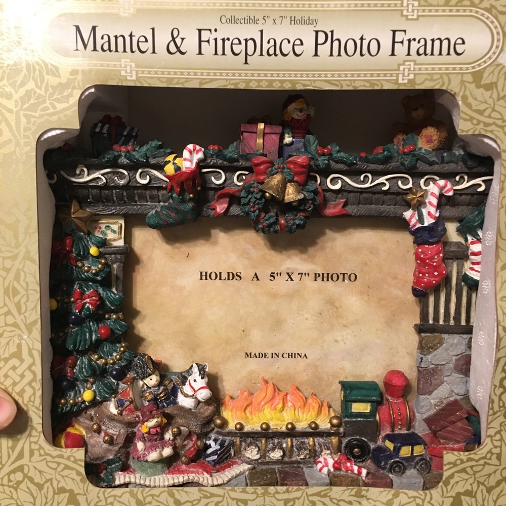 Christmas Fireplace picture frame